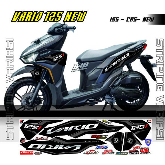 COD / STRIPING MOTOR HONDA NEW VARIO ISS NEW 125  VARIASI STIKER MOTIF SIMPLE BUAT HONDA MOTOR VARIO