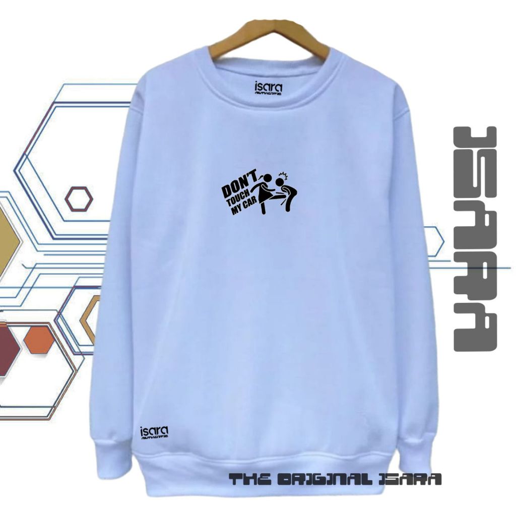 Jaket Crewneck Pria Wanita Terlaris Switer Cronek Cowok Cewek Authentic warna Putih