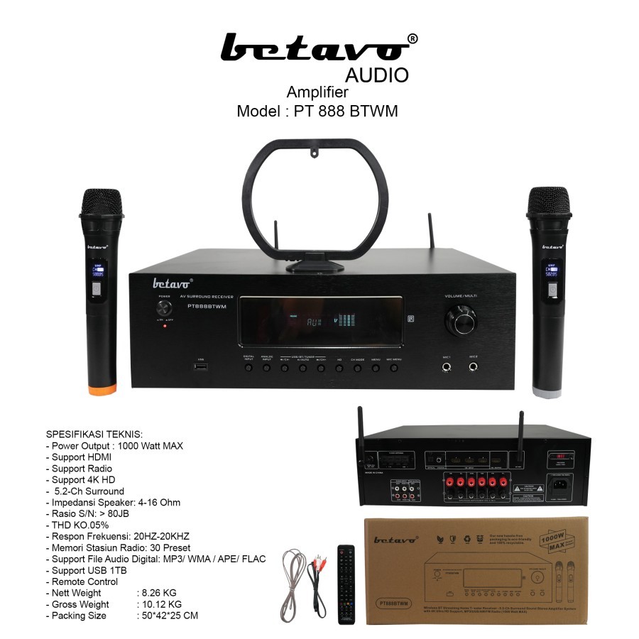 Amplifier Karaoke Betavo PT 888 BTWM