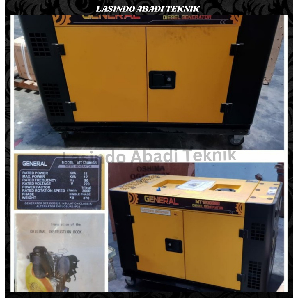 Genset General Silent MT12000GS - 10000 Watt 1 PHASE MT 12000 GS