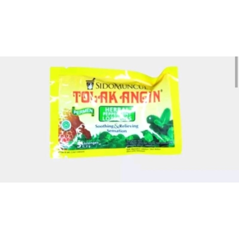 

SIDOMUNCUL Permen Tolak Angin. Jahe Wang. Kunyit Asem.Tolak angin bebas gula kemasan Sachet isi 5 pcs