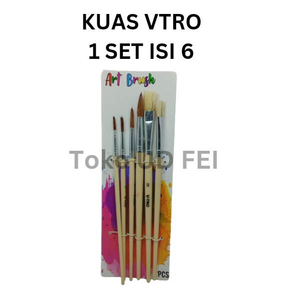 

Kuas VTRO/ Kuas 1 set isi 6/ Kuas set/ Kuas lukis/ kuas menggambar