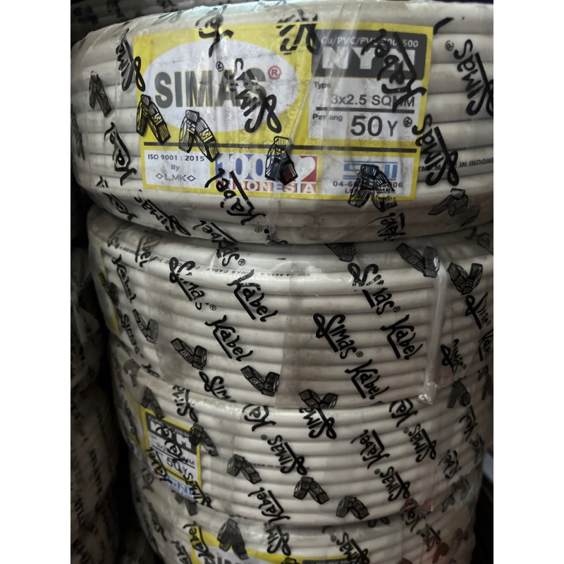 KABEL SIMAS 3x2.5 NYM SNI 50 yard murah