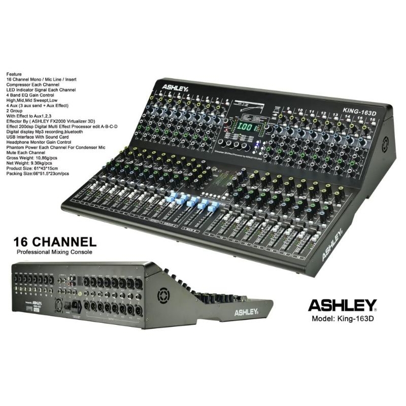 ashley mixer 16ch king16 3d