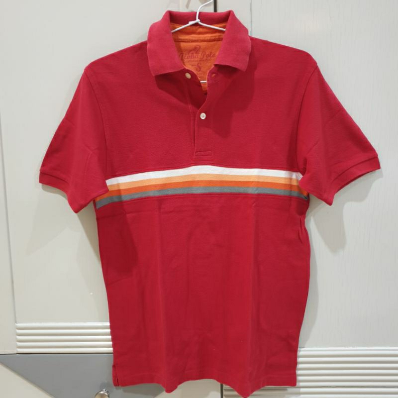 Preloved Bossini Pria Polo Shirt Merah Size S