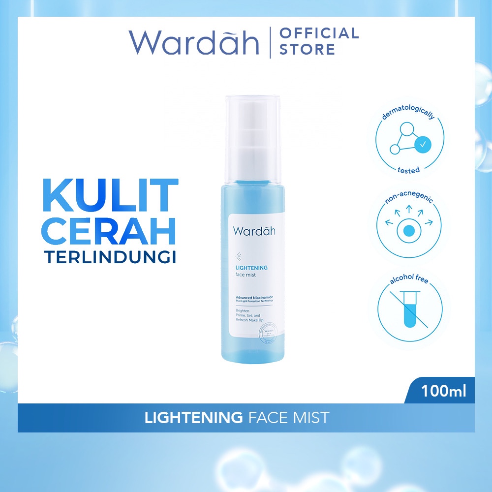 WARDAH Face Mist Indonesia / Pelembab Wajah / Crystal Secret / Lightening / Acnederm / C-Defense / R