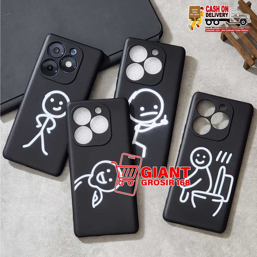 Terbaru Case Oppo A76 Oppo A77S Oppo A78 4G Oppo A78 5G Oppo A83 Terbaru Case Softcase Macaron Black