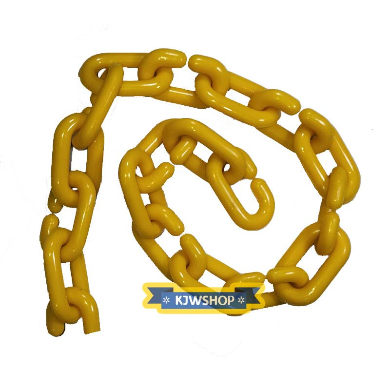 Cone Chain Rantai Plastik Rante Pvc Pembatas Jalan Jalur Antrian 9 mm Rantai Plastik 8 mm