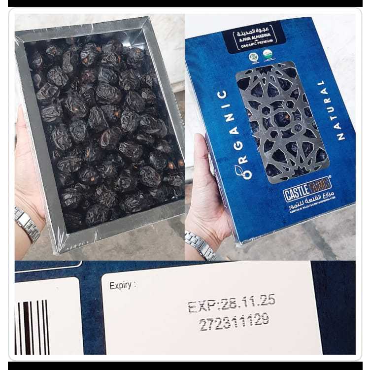 

KURMA AJWA CASTLE FARM 1KG PREMIUM ORGANIC (BIRU)