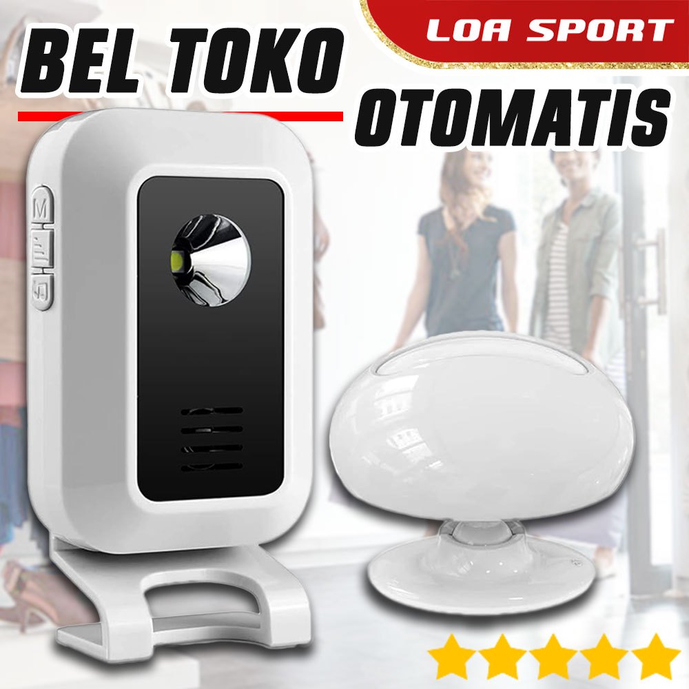 Bel Toko Otomatis Sensor Pengunjung Alarm Maling Wireless Infrared
