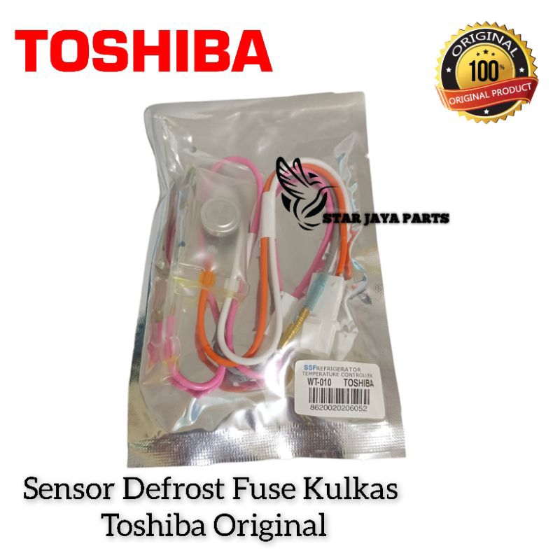 Sensor Bimetal Defrost Suhu Evaporator Fuse Kulkas Toshiba 2 Pintu ORI WT-010
