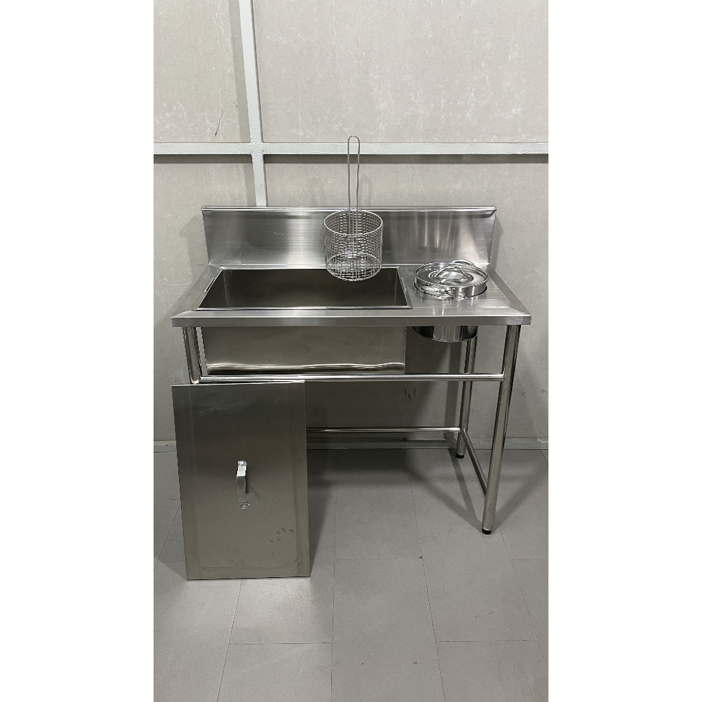Meja Dusting / Meja Tepung Fried Chicken Stainless Steel