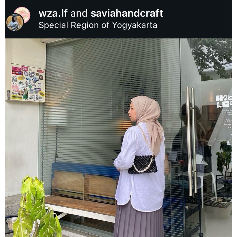 tas mote tas manik pearl bag -Ghina pearl bag