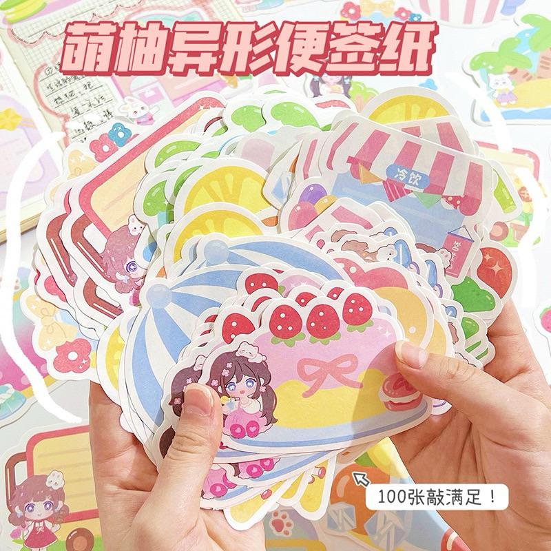 

100 lembar decorative post it memo diy jurnal