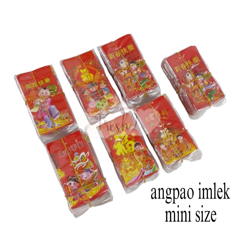 

8 pcs angpao imlek mini 3cm / angpao imlek kecil