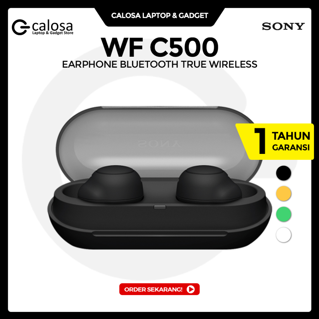 Headset Bluetooth Sony WF C500 True Wireless Original Garansi Resmi