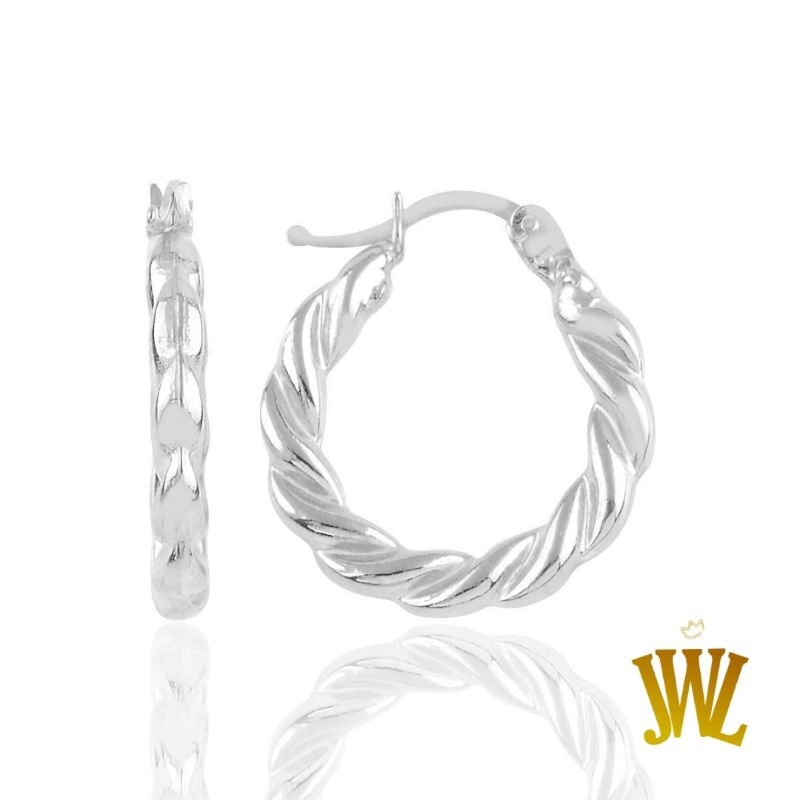 Anting Hoop Silver 925 Twist Tebal  – Gaya Elegan & Modern - Jewellant