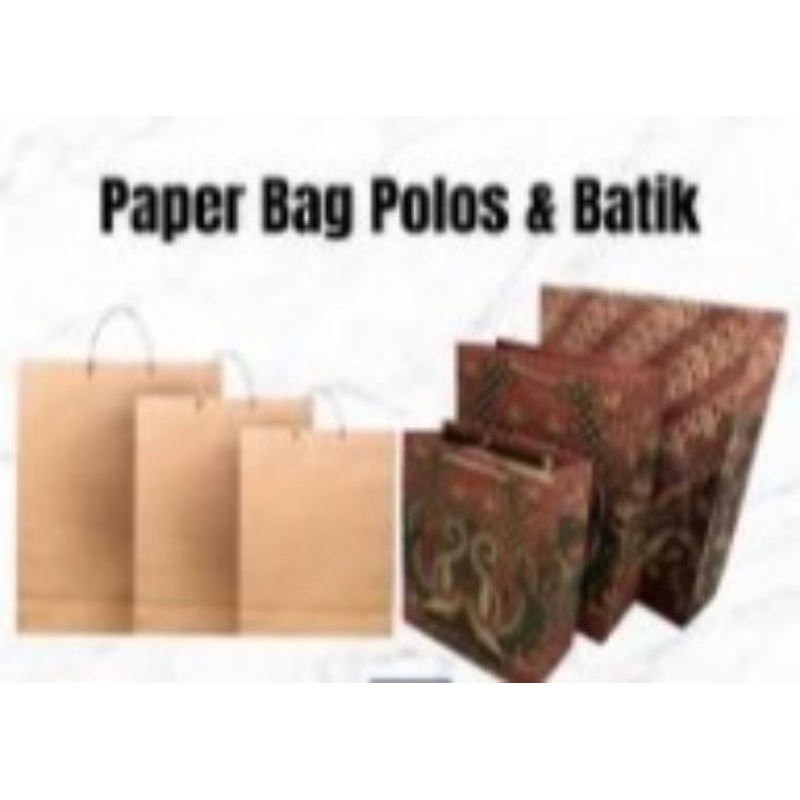 

(12pcs) Paper Bag Polos Dan Batik Kraf