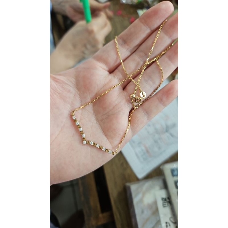kalung smile itaewon polos gold emas asli 375 8k simple fashion 2 gram