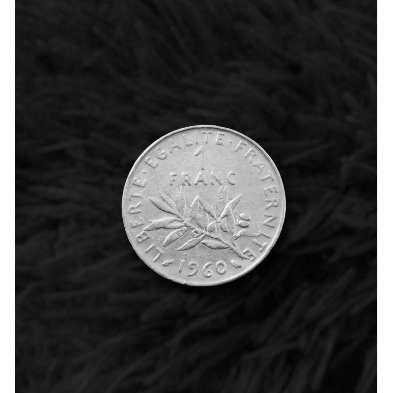 Koin asing Prancis 1 Franc 1960