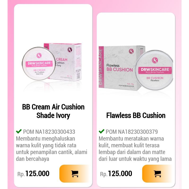 DRW SKINCARE Whitening Bb Cushion/Alas Bedak/Foundation