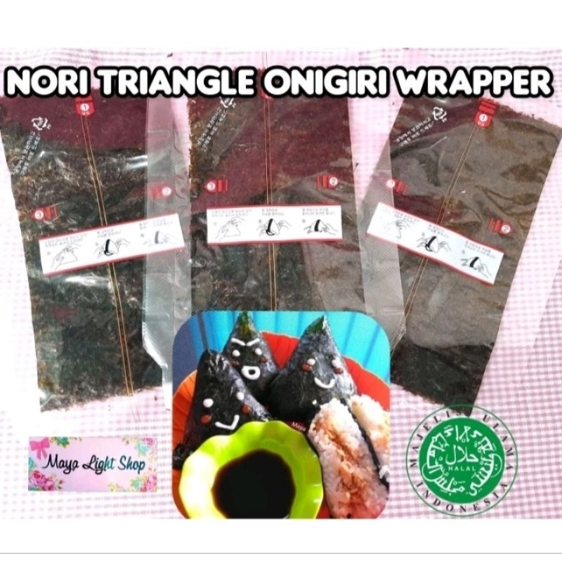 

Onigiri nori triangle wrapper rumput laut nori segitiga bungkus onigiri seaweed termurah halal