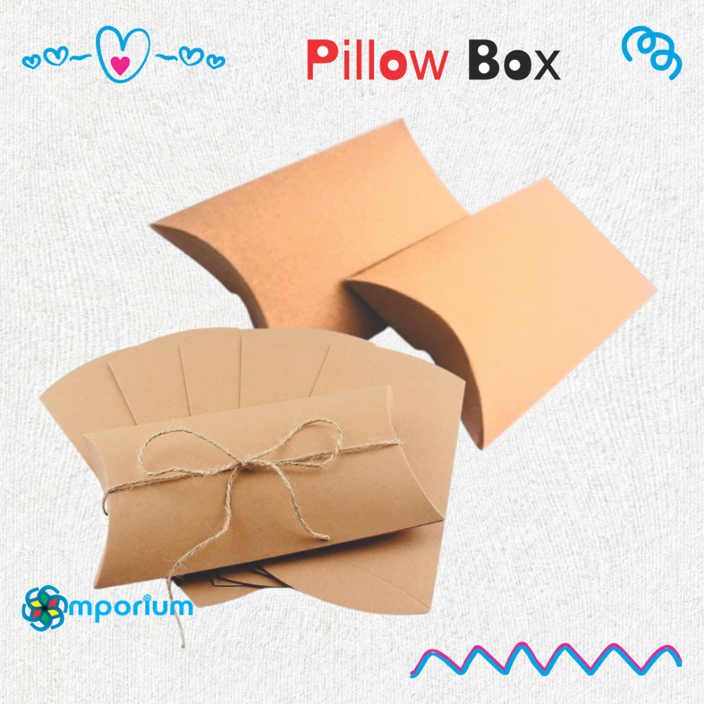 

Craft Pillow Box Medium Size / Pillowbox / Hampers Kertas Kado