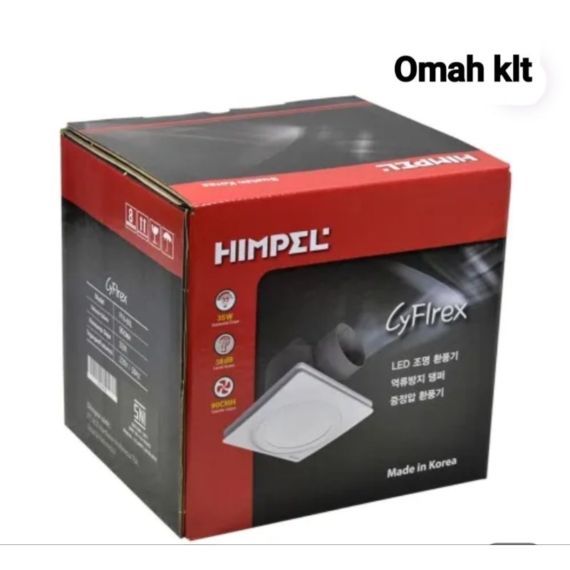 himpel exhoust fan cyflex led / air ventilator silent kipas ventilasi