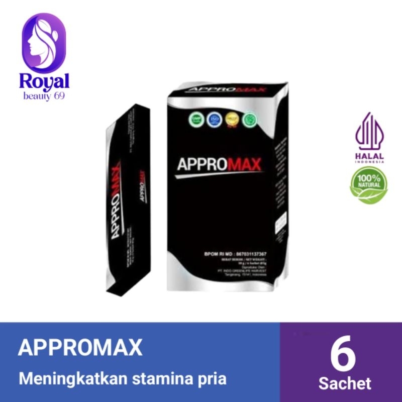 APPROMAX Original Suplemen Serbuk Penambah Stamina Energi Pria - 1 Box
