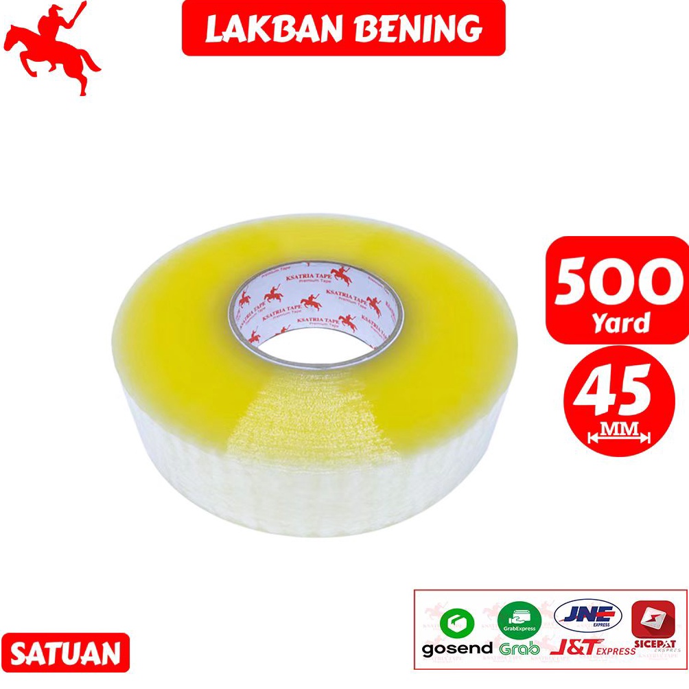 

Diskon Promo Lakban OPP Tape Lakban Bening KSATRIA Tape 5 Yard Pcs AMR