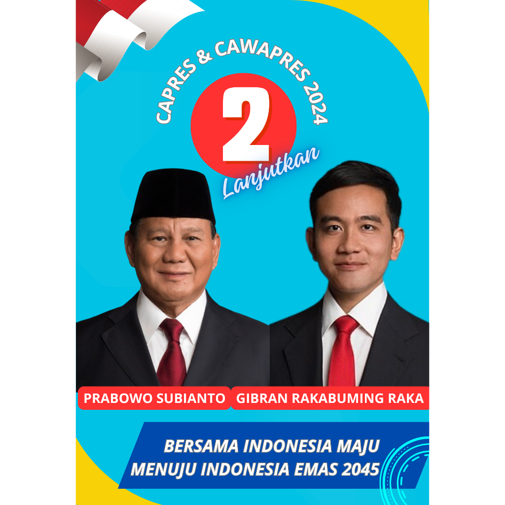 

Sticker/Stiker Capres dan Cawapres 2024 Prabowo Gibran