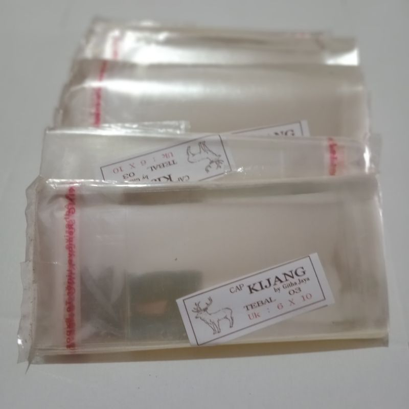 

OBRAL STOK LAMA!! Plastik OPP 6x10 3 mic Seal Lem [1 pack / 10 pcs]