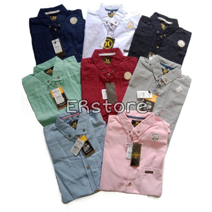 Kirim Langsung Hem Pria Kekinian Murah hem polos lengan pendek hem hurley insight volcom hem terhits