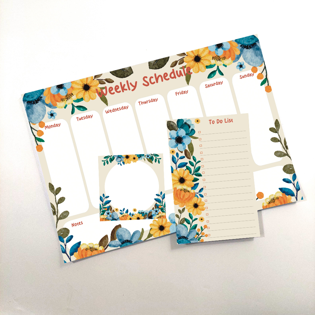 

Set Weekly Planner Autumn Floral