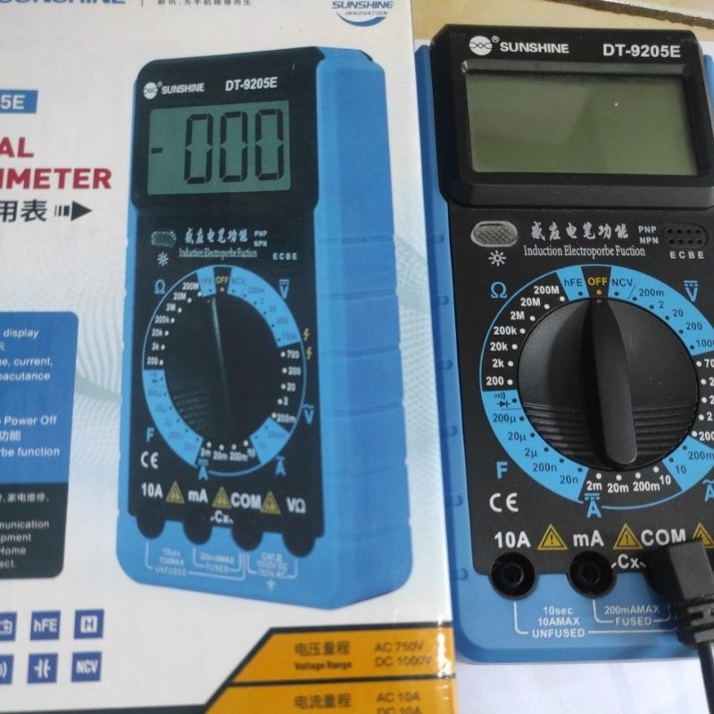 multitester sunshine Dt9205e