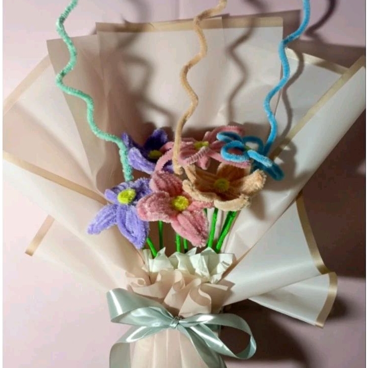 PIPE CLEANER FLOWER BUKET BUNGA PIPE CLEANER/BUCKET BUNGA PIPE CLEANER