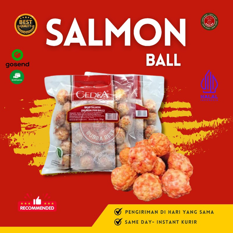 

Cedea Salmon Ball 500gr | Cedea Bakso Salmon/Bola Salmon | Bola Ikan Salmon Cedea | Frozen Food Cedea | Steamboat Salmon Ball