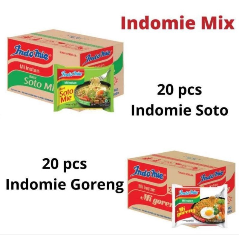 

Mix Indomie Soto Mie 20pcs Atau Mie Goreng 20pcs