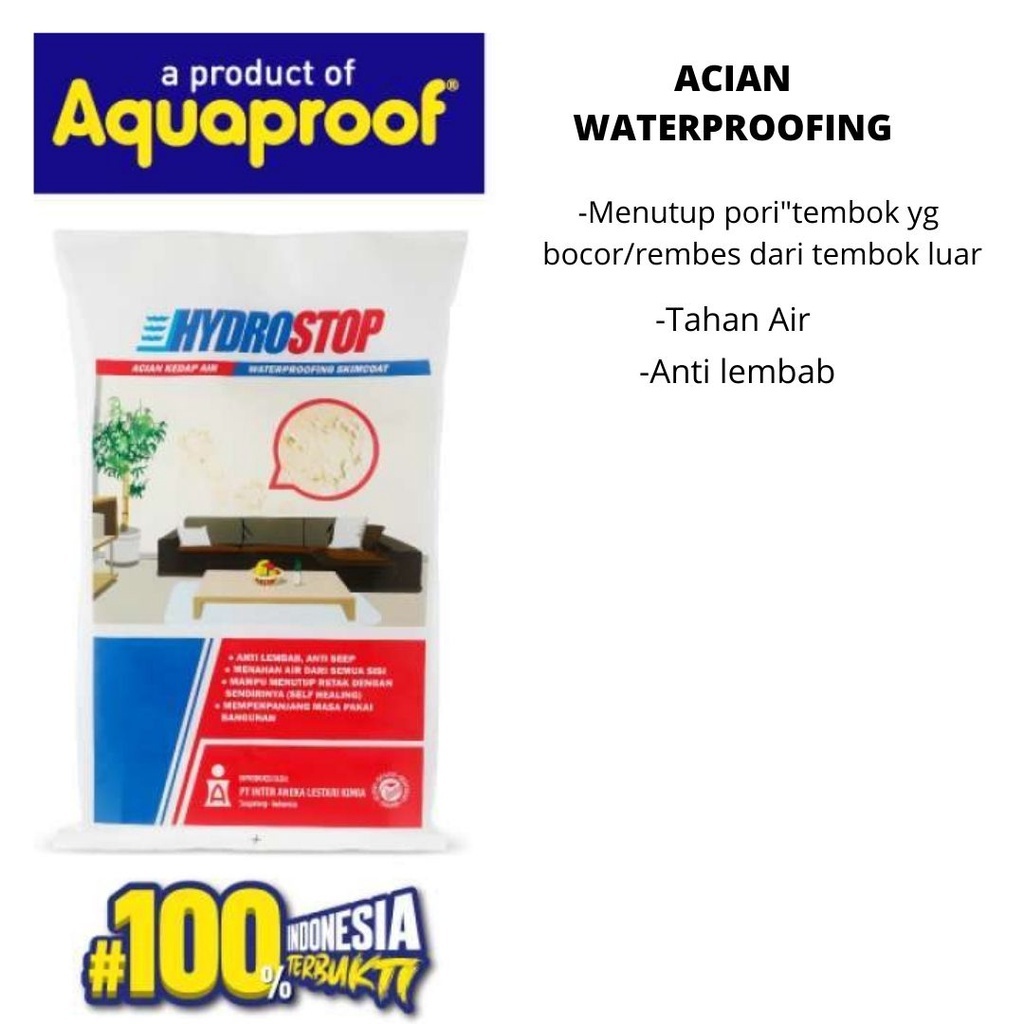 ACIAN TAHAN AIR HYDROSTOP 2 KG/Hydrostop Acian Kedap Air 2 Kg