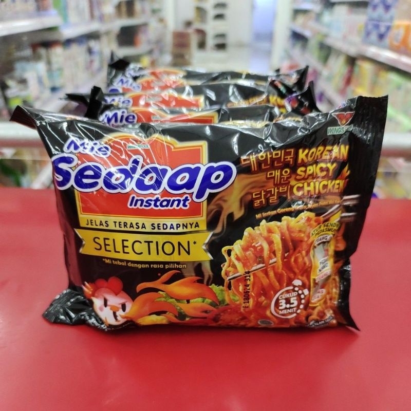

Sedap goreng korean spicy chicken 435gr,1pak/5pcs@87gr