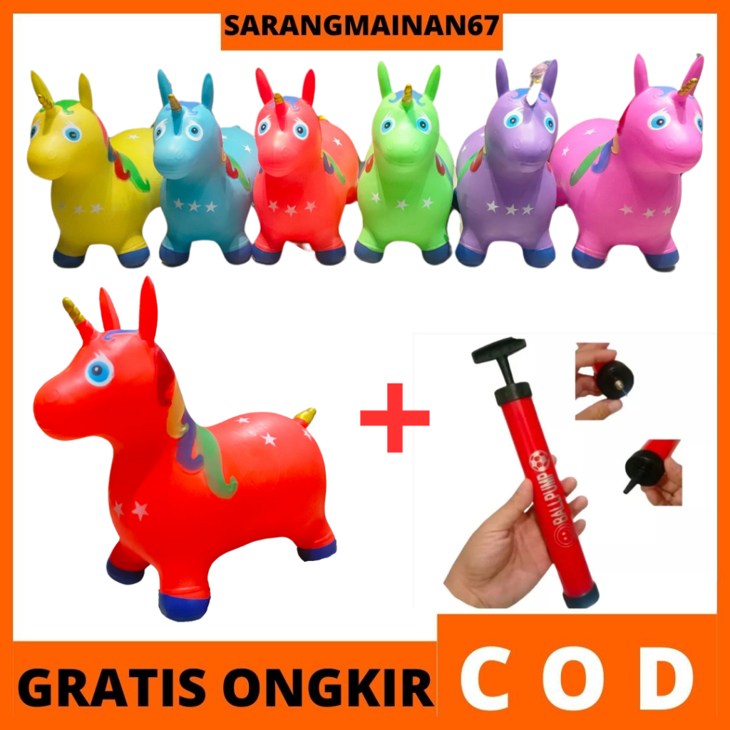 (TERBARU)COD MAINAN ANAK ANIMAL JUMPING UNICORN MAINAN ANAK KUDA KUDA AN BISA DI DUDUKI BISA DINAIKI
