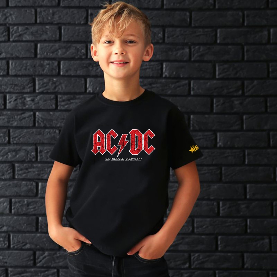 Kaos anak anak acdc logo red style
