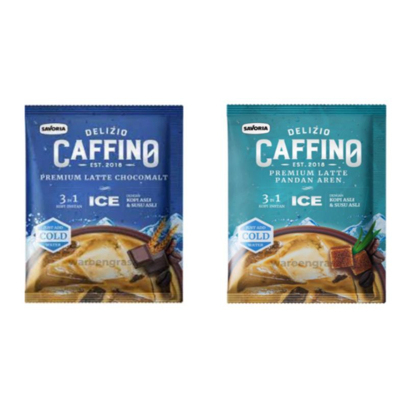 

Caffino Ice Premium Latte Chocomalt / Pandan Aren Renceng 10 Sachet 27gr