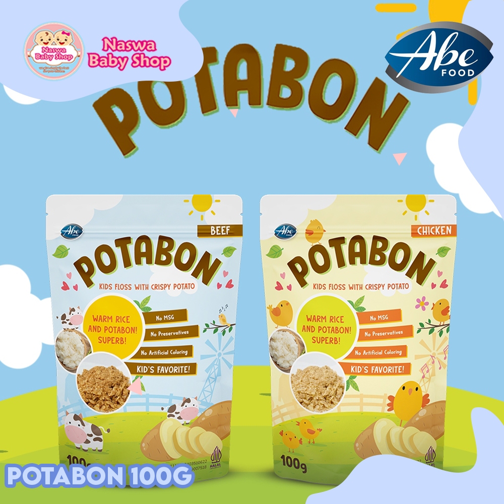 

Abe Food Potabon Kids Floss With Crispy Potato Abon Anak Non MSG 100g