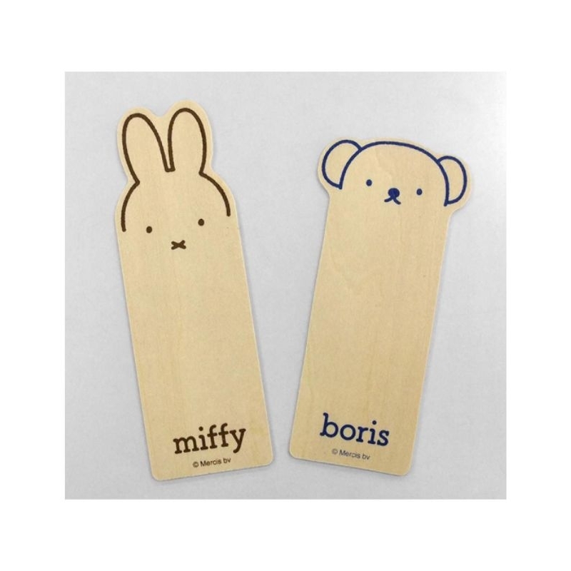 

Miffy Boris Wooden Bookmark Japan Original pembatas buku kayu asli