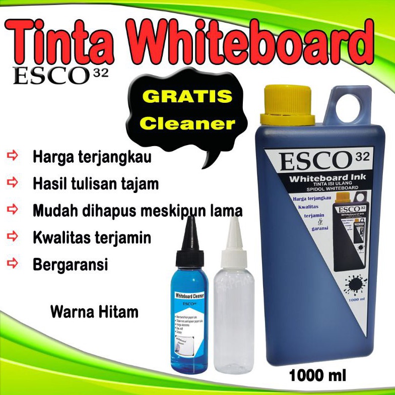 

ern Tinta whiteboard papan tulis esco hitam 1 ml 6FL