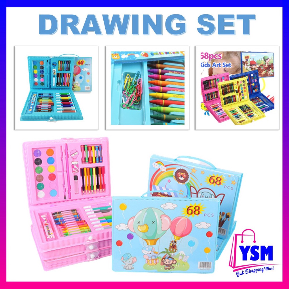 

Jaman Now YSM Drawing Set 68Pcs Oil Pastel Crayon 68 IN 1 Set Krayon Mewarnai dan Melukis Lengkap dengan Cat Air Alat Mewarnai Anak Anak Bentuk Koper TES