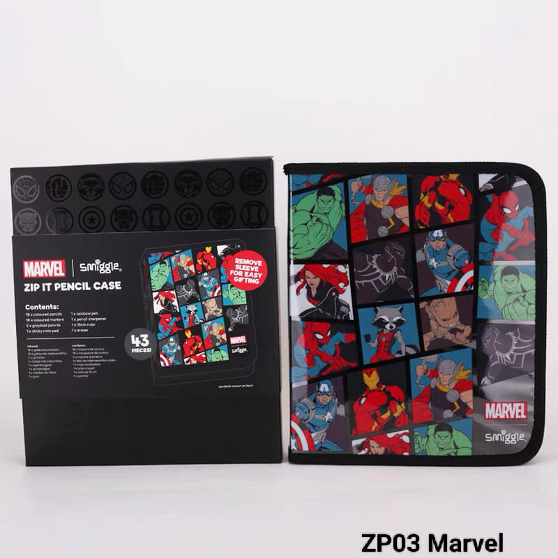 

YOURSMIGGY - zip it pencil case , kotak pencil warna lengkap smiggle, pencil warna lengkap untuk kado gambar marvel mermaid minecraft minnie haryy potter