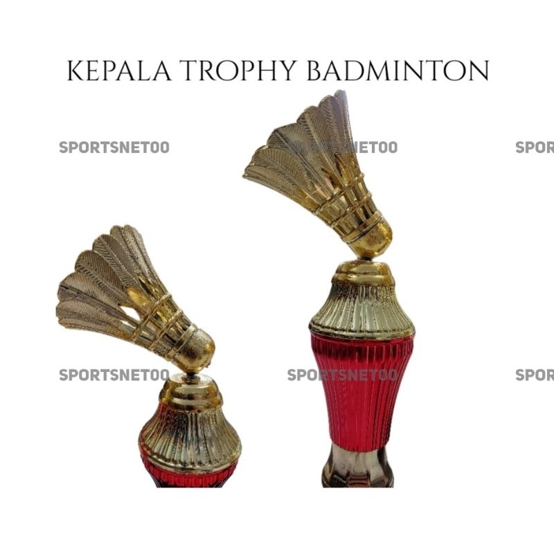 trophy / piala mini garis badminton 1 set