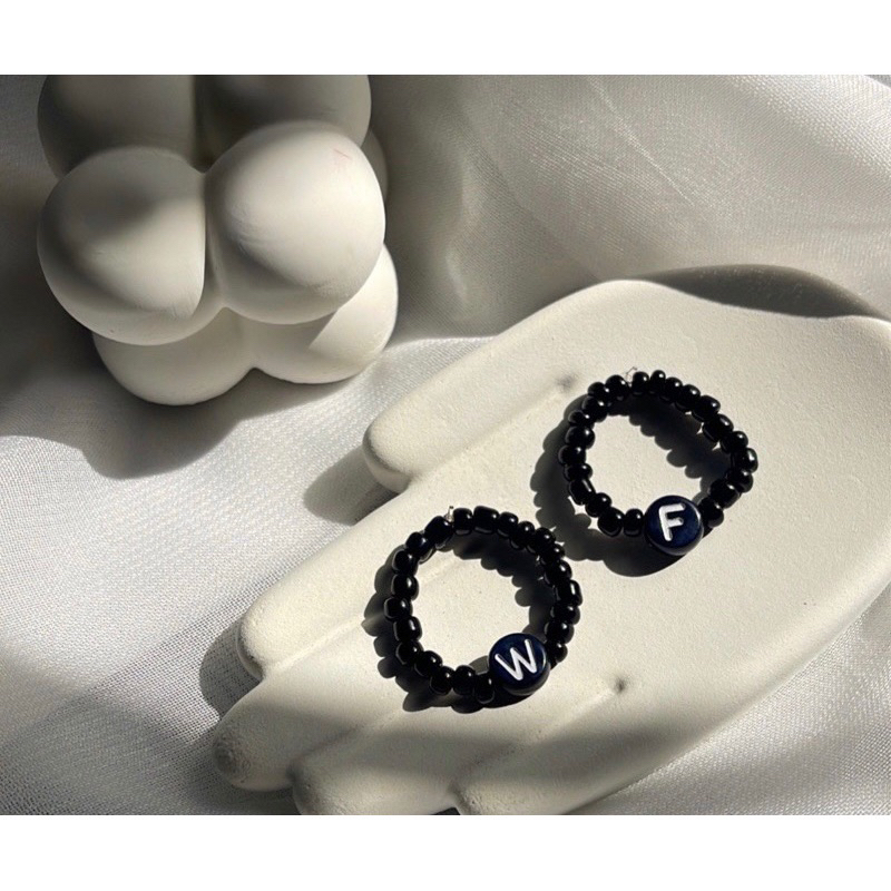 (GA777) Cincin huruf / Cincin manik / cincin manik huruf/ cincin Korea estetik